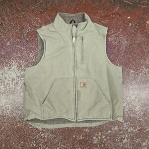 Beige Sleeveless Vest with Pocket